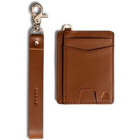 Andar The Denner Beautiful Premium Slim Card Holder RFID Blocking Card Holder Wrislet Wallet for Women (Cognac Tan)