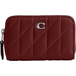 COACH Women's Small Zip Around Card CASE, LH/Dark Ruby