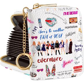 Toyuma Cute Credit Card Holder Wallet for Women - Leather Accordion Wallets for Teen Girls Kids Girly Ladies Female Cartoon Unique Small Multi Rfid CardHolder with Keychain Zipper Purse, Stit Lovers