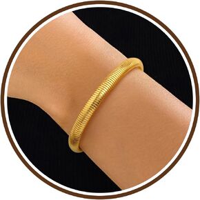 Chunky Gold Bracelet Gold Cuff Bangle Bracelets for Women Non Tarnish Teen Girl Gifts Trendy Stuff Wide Hinged Irregular Twisted Bangle Christmas Stocking Stuffers Minimalist Birthday Anniversary Jewelry