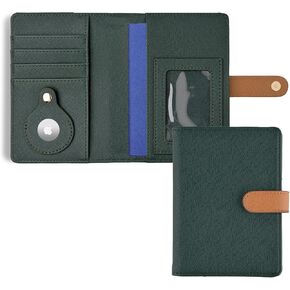The Passport Wallet - Premium Travel Passport Wallet and Cover with Secure Magnetic Strap, Multiple Card Slots, & Concealed AirTag Slot- Ideal for International Travelers - Green