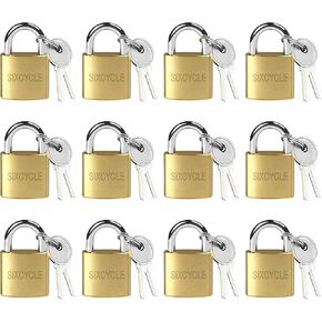 12 Pcs Luggage Locks with Keys, Metal Small Lock for Locker, Suitcase Lock Keyed Padlocks for Backpack Suitcase Gym School Locker