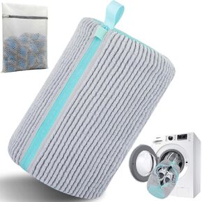 Shoe Washing Machine Bag, New Upgrade Cleaning Shoe Bag For Washing Machine, 2 Shoe Washing Bag, 2 Mesh Laundry Bag, Yellow
