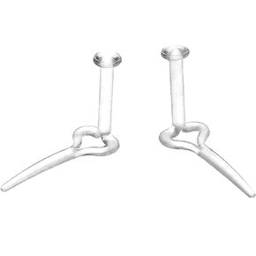 Kaos Clear Implant Silicone Body Piercing Retainers Pair