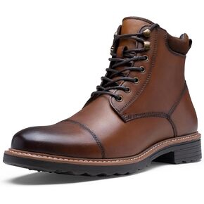 Jousen Mens Chukka Boots Leather Dress Boots for Men Retro Ankle Boots Mens High Top Boots