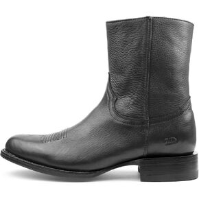 Men's Leather Cowboy Zip Boot with Leather Sole style 11200