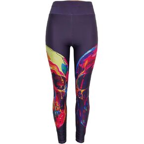 Sister Amy Women's Fitness Hihg Waist Yoga Pants Printed Stretch Ankle Legging