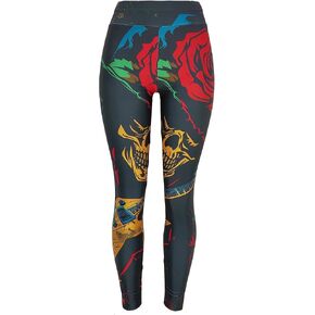 Sister Amy Women's Fitness Hihg Waist Yoga Pants Printed Stretch Ankle Legging