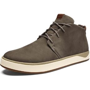 OLUKAI Papaku 'Ili Men's Boots, Durable Waterproof Leather, Cozy Quilted Lining, All-Day Underfoot Cushion