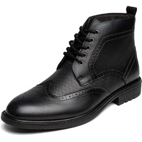 Men's Wingtip Oxford Dress Boots - Fashion Casual Mid Top Chukka Ankle Boot Business Work Shoes for Men