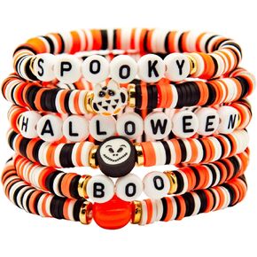 Halloween Bracelet, Adjustable Halloween Jewelry for Women Man with Charms Ghost Spider