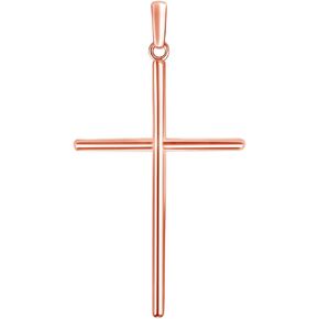 TAKAR'S 10k Gold Simple Cross Christian Pendant For Women Gift For Her Cross Christian Pendant Religious Jewelry MADE IN USA