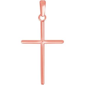 TAKAR'S 10k Gold Simple Cross Christian Pendant For Women Gift For Her Cross Christian Pendant Religious Jewelry MADE IN USA