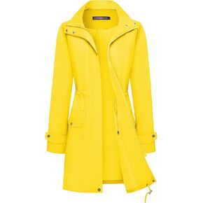 Bloggerlove Rain Jacket for Women Waterproof with Hood Trech Coat for Women Lightweight Raincoats Long Windbreaker in Kuwait