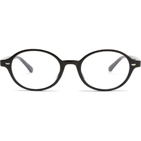 FEISEDY Vintage Oval Glasses for Women Men Stylish Lightweight 90s Eyeglasses Fake Nerd Y2k Eyewear Frame B0242