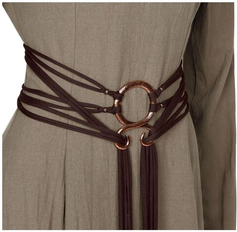 L'VOW Long Rope Ring Knotted Belt for Women Norse Witch Waist Chain Troll Cross Body Waistband Shaman Pagan Viking Accessory in Kuwait