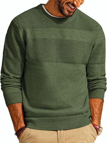 PJ PAUL JONES Mens Sweater Casual Crew Neck Pullover Textured Knit Sweaters in Saudi Arabia