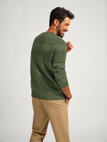 PJ PAUL JONES Mens Sweater Casual Crew Neck Pullover Textured Knit Sweaters in Saudi Arabia