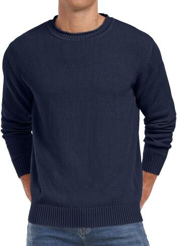 Sailwind Men's Cotton Crewneck Pullover Sweater Lightweight Casual Knitted Sweaters in Kuwait