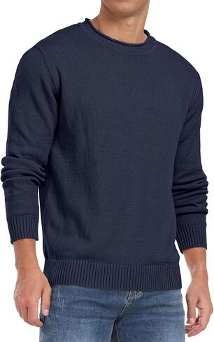Sailwind Men's Cotton Crewneck Pullover Sweater Lightweight Casual Knitted Sweaters in Kuwait
