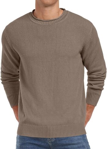 Sailwind Men's Cotton Crewneck Pullover Sweater Lightweight Casual Knitted Sweaters in Kuwait