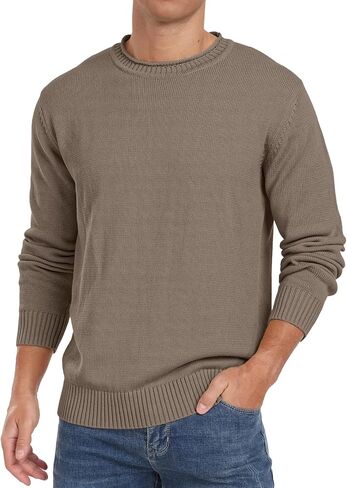 Sailwind Men's Cotton Crewneck Pullover Sweater Lightweight Casual Knitted Sweaters in Kuwait