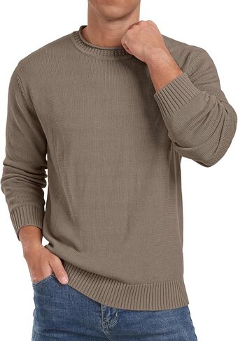 Sailwind Men's Cotton Crewneck Pullover Sweater Lightweight Casual Knitted Sweaters in Kuwait