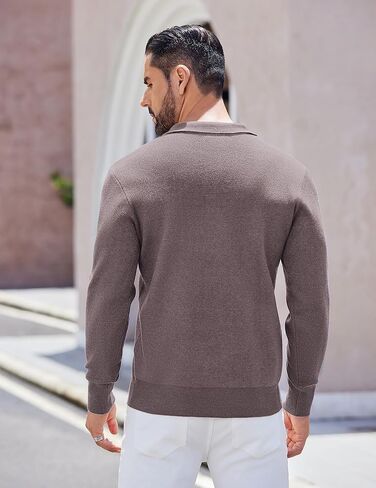 سترة بولو رجالي بأكمام طويلة من COOFANDY، سترة بولو حرارية كاجوال مع جيب in Kuwait