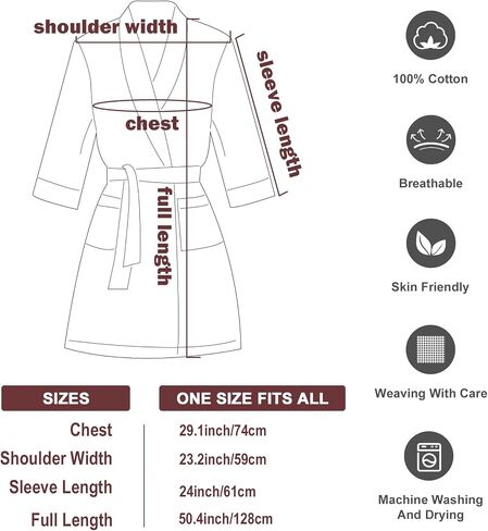 Fleece Men's Bathrobe,Long Warm Men's Bathrobe,Men's Spa Bathrobe with Belt and 2 Pockets in Saudi Arabia