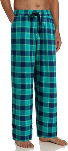 Alimens & Gentle Mens Heavyweight Flannel Plaid Pajama Pants 100% Cotton Sleep Lounge Pant in Saudi Arabia