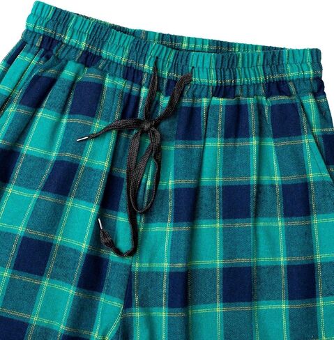Alimens & Gentle Mens Heavyweight Flannel Plaid Pajama Pants 100% Cotton Sleep Lounge Pant in Saudi Arabia