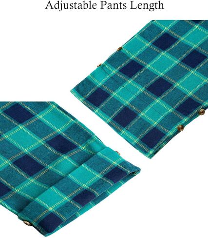 Alimens & Gentle Mens Heavyweight Flannel Plaid Pajama Pants 100% Cotton Sleep Lounge Pant in Saudi Arabia
