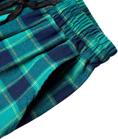 Alimens & Gentle Mens Heavyweight Flannel Plaid Pajama Pants 100% Cotton Sleep Lounge Pant in Saudi Arabia