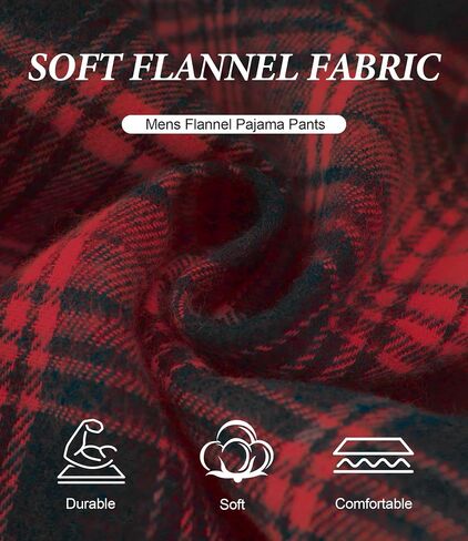 4 Pack Men' s Flannel Pajama Pants Plaid PJ Bottoms Soft Warm Cotton Lounge Sleepwear with Pockets in Kuwait