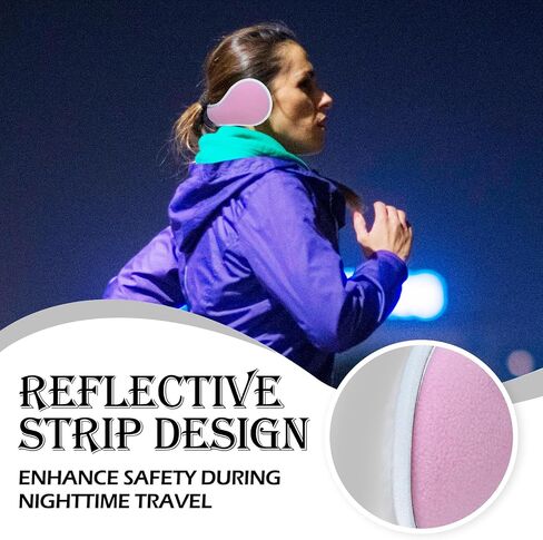 Reflective Ear Muffs for Winter, Adjustable Earmuffs Winter Ear Muffs Women & Men, Polar Fleece Women's Earmuffs in Saudi Arabia