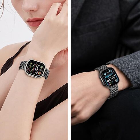 Tasikar متوافق مع سوار ساعة Apple 41 مم 40 مم 38 مم، حزام للرجال والنساء من الفولاذ المقاوم للصدأ الصلب متوافق مع Apple Watch SE 2 SE Series 9 8 7 6 5 4 3 2، 41/40/38 مم ضوء النجوم in Kuwait