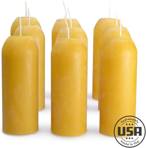 UCO 12-Hour Natural Beeswax Long-Burning Candles for UCO Candle Lanterns and Emergency Preparedness, Made in USA in Kuwait
