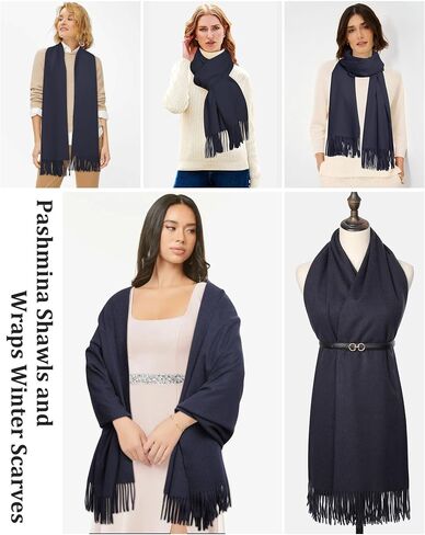 AWAYTR Pashmina Shawls and Wraps - Women's Scarves & Wraps for Evening Dresses Bridal Wedding Shawl Winter Scarf in Saudi Arabia