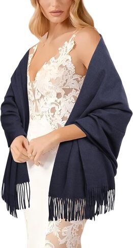 AWAYTR Pashmina Shawls and Wraps - Women's Scarves & Wraps for Evening Dresses Bridal Wedding Shawl Winter Scarf in Saudi Arabia