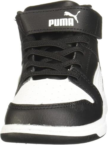 PUMA Rebound Layup جلد صناعي (للأطفال الكبار) Puma White/Malachite/Cool Mid Gray 6 Big Kid M in Saudi Arabia