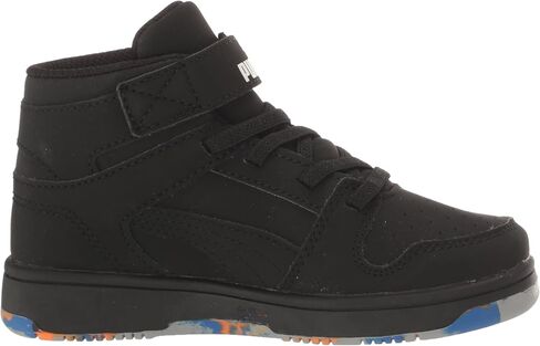 PUMA Rebound Layup جلد صناعي (للأطفال الكبار) Puma White/Malachite/Cool Mid Gray 6 Big Kid M in Saudi Arabia