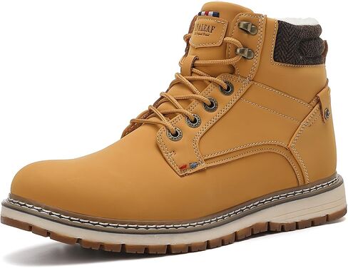 Mens Snow Boots Warm Winter Boots Non Slip Fur Lined Outdoor Shoes in Kuwait