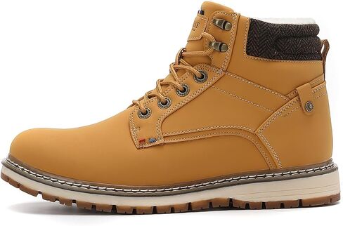 Mens Snow Boots Warm Winter Boots Non Slip Fur Lined Outdoor Shoes in Kuwait
