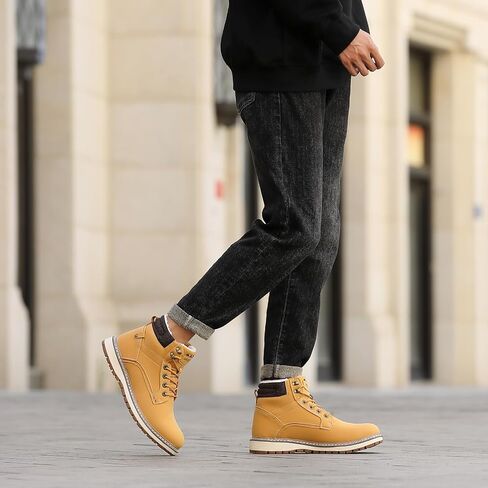 Mens Snow Boots Warm Winter Boots Non Slip Fur Lined Outdoor Shoes in Kuwait
