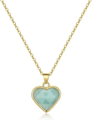 KissYan Healing Crystal Necklace, 14K Gold Plated Natural Energy Stone Pendant Necklace Reiki Quartz Amethyst Citrine Gemstone Spiritual Jewelry Gifts for Women Girls in Saudi Arabia