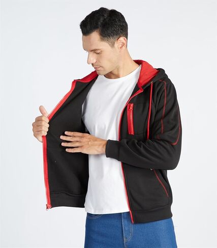 JACKETOWN Hoodie for Men Full Zip Up Sweatshirts Hoodies Lightweight Fashion Jacket with Pockets in Saudi Arabia