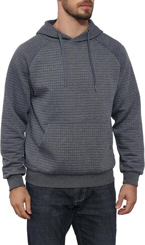 ZTN Men's Hooded Sweatshirt Long Sleeve Quilted Sweatshirt Casual Fashion Pullover Hoodies with Pocket in Kuwait