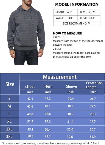 ZTN Men's Hooded Sweatshirt Long Sleeve Quilted Sweatshirt Casual Fashion Pullover Hoodies with Pocket in Kuwait