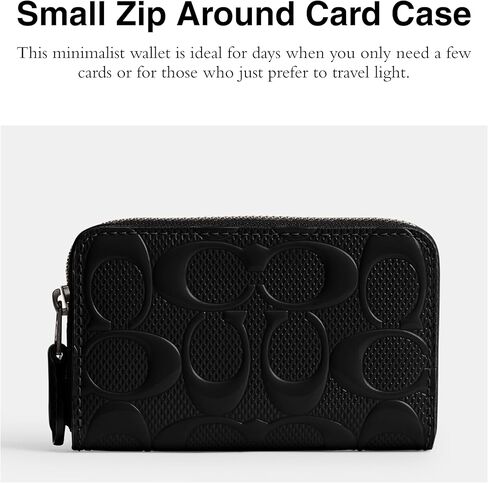 حافظة بطاقات صغيرة بسحاب حول المرأة من COACH in Kuwait