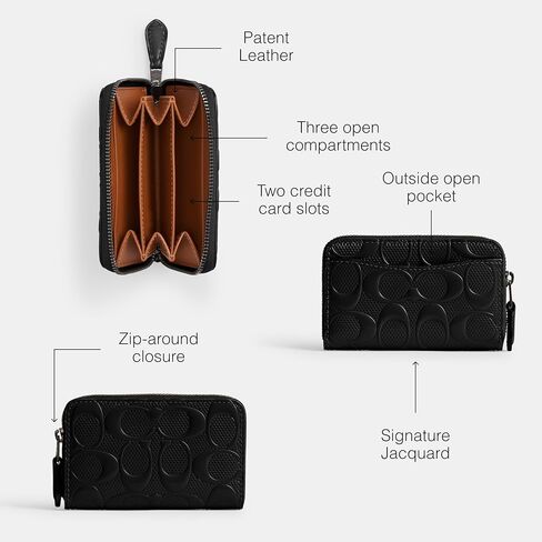 حافظة بطاقات صغيرة بسحاب حول المرأة من COACH in Kuwait